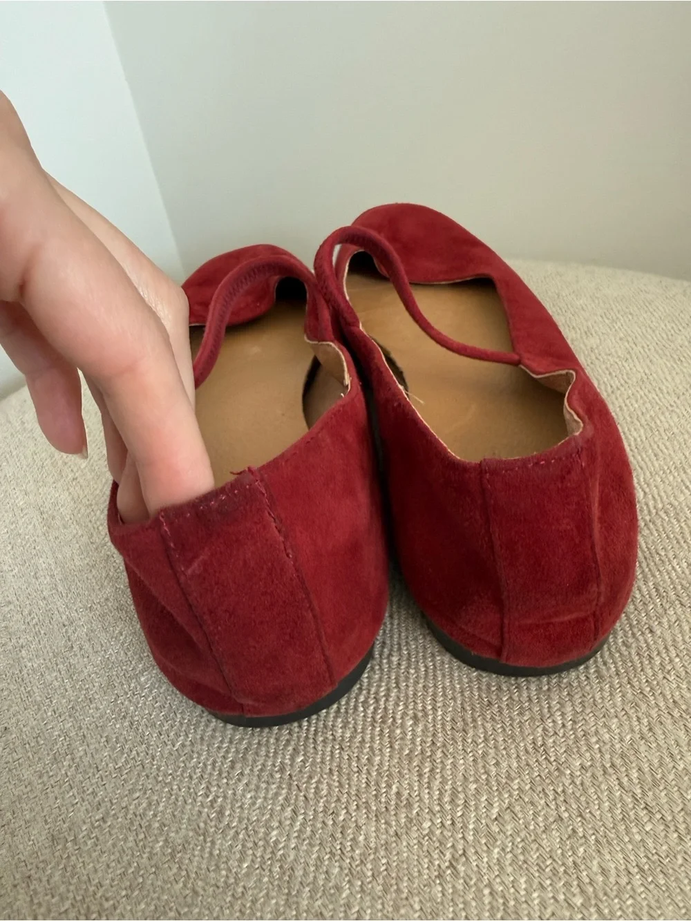 Madewell The Greta Ballet Flats-Ruby Suede (size 8)